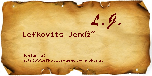 Lefkovits Jenő névjegykártya